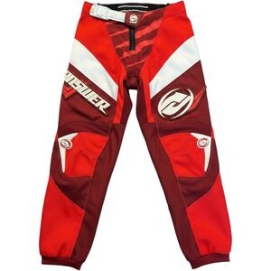 Answer Racing Syncron Youth Motocross Pants Red Maroon White Size 18 Youth